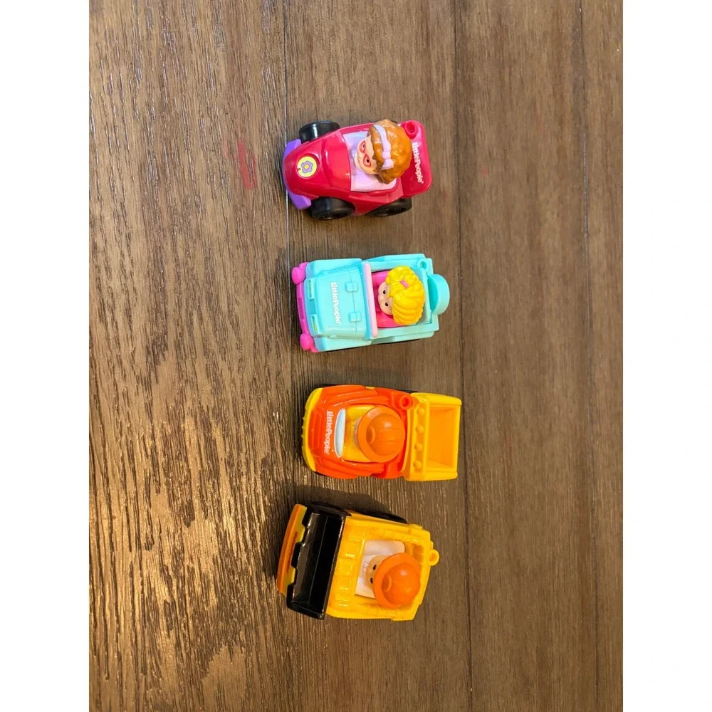 Fisher Price Little People Wheelies Unisex OS Toy Car Lot Construction Pink Teal